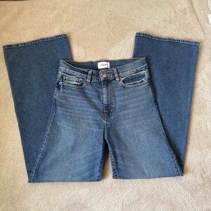 FRAME Le Slim Palazzo High-Rise Wide-Leg Jeans Size 27